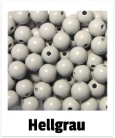 Holzperlen 12mm hellgrau